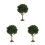 3Pièces Mini Arbres En Plastique Durable Pour Micro Paysage 8