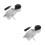2Pcs Aluminum Alloy Level Tool Silver for Woodworking Construction Use 8