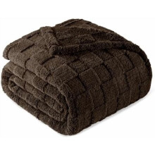 Twin Flannel Fleece Blanket Coffee 60x80 Inches