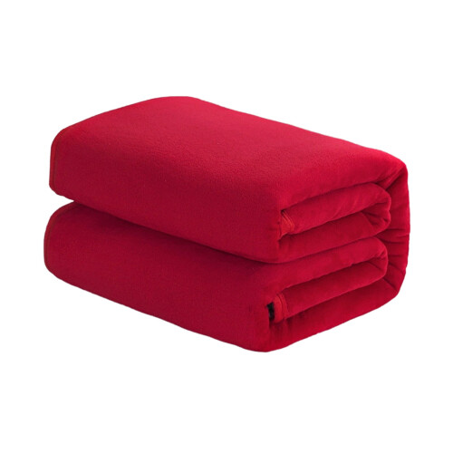 Flannel fløjlstæppe 100x150 cm polyester ensfarvet