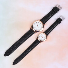 Par Quartz Armbandsur Svart Rund 2 st