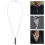 5Pièces Collier Urne Cylindre Acier Inoxydable Argenté 11