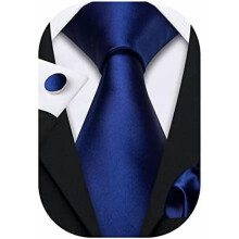 Men's Silk Tie Extra Long Solid Color Wedding Necktie