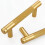 Gold Knurled Aluminum Cabinet Pulls 3" Hole Center 12-Pack 1