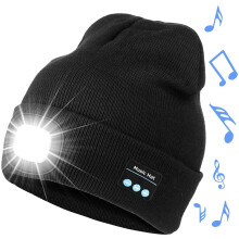 Gorro Bluetooth con luz LED y altavoces estéreo