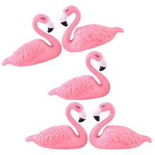 Mini gyanta flamingó figurák rózsaszínben, 5 darab