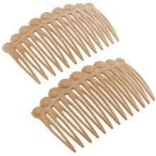 Paris CP2892/2 French Hair Side Comb, Beige, Strong Hold for Bun & Chignon – Made in France