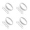 32Pièces Support Manchette Métal Argent Élastique Stretch Casual 4
