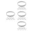 32Pièces Support Manchette Métal Argent Élastique Stretch Casual 8