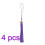 4 Pompons De Graduation Violets Polyvalents En Polyester Doux 5