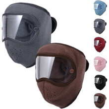 Fleece thermisch masker met afneembare bril, één maat.