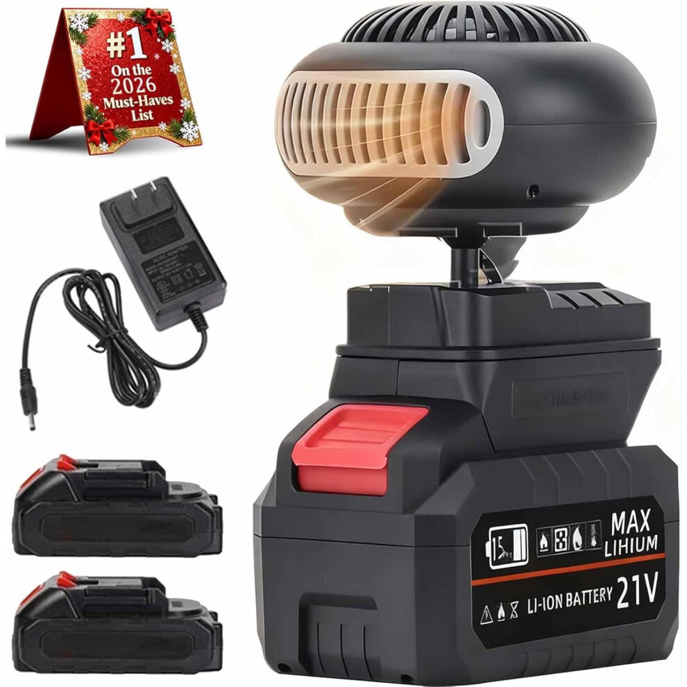 Battery Powered Heater, 2026 Portable Rechargeable Heater For Indoors/Car, Anti-Tilt & Car Window Defrosting Â Compatible With 12V 9338982313315