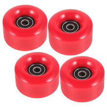 Red PU Roller Skate Wheels High Elasticity 4pcs