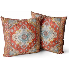 Μαξιλαροθήκες Boho 20x20 ιντσών, σετ 2 τεμαχίων από βαμβάκι