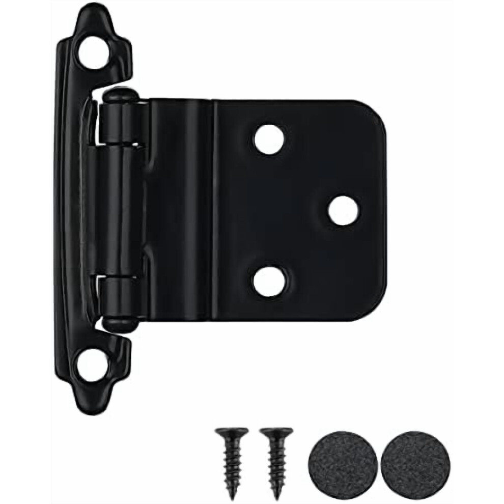 3/8" Inset Cabinet Hinges Black 50-Pack 9132278229737