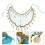 5Pièces Voile Bleu Ciel Accessoire Danse & 11