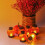 18Stk Orange LED Kürbislaternen PP Für Halloween 11