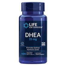 DHEA de Life Extension, 25 mg, 100 Comprimidos Vegetarianos