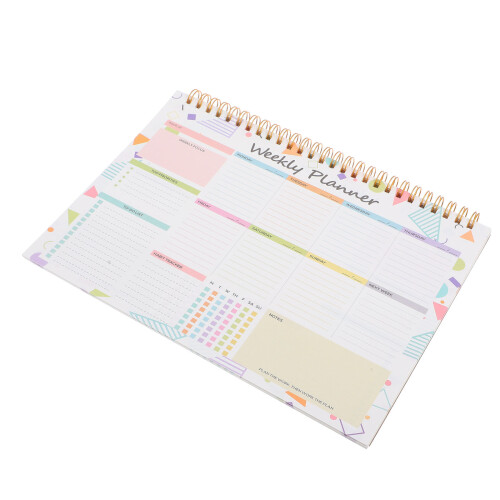 5Pièces Agenda Hebdomadaire Undaté Spiralé Planification Maison École 1