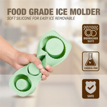 Eiswürfelform für Cup, 3-Teilige Silikon-Eiswürfelschale mit Deckel und Behälter für 30-40-Oz-Tumbler