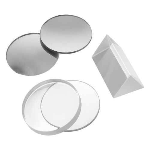 25Pcs Durable Transparent Glass Optical Lens Kit for Science Education 2