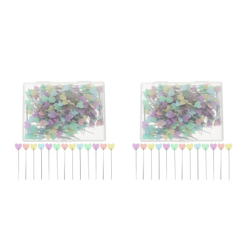 800Pcs Flat Sewing Pins in Pastel Colors with Organizer Box 2
