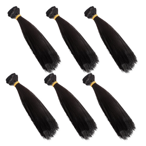 24Pièces Perruques Droites Pour Cosplay Accessoires Poupées DIY 2
