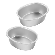 Antihaftbeschichtete Aluminium-Kastenformen, ovale Form, 2 Stück