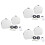 3St Lenzendoos Met Spiegel Wit En Draagbaar Lensbehoud Kit 6