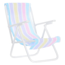 1 stk. strandstolmodell minimøbel 6,00 x 5,50 x 4,70 cm jernduk for samlere og hobbyister utendørs utstilling
