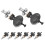 32Pcs Ukulele Tuning Pegs Black Metal Plastic Durable Round Handle Set 2