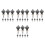32Pcs Ukulele Tuning Pegs Black Metal Plastic Durable Round Handle Set 4