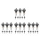 32Pcs Ukulele Tuning Pegs Black Metal Plastic Durable Round Handle Set 5