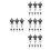 32Pcs Ukulele Tuning Pegs Black Metal Plastic Durable Round Handle Set 6