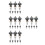 32Pcs Ukulele Tuning Pegs Black Metal Plastic Durable Round Handle Set 9