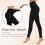 2 par 400D dame sorte termiske varme vinterfleece tights 2