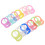 80Pcs Versatile Silicone Pacifier Rings Soft Multi Colored Baby Clips 3