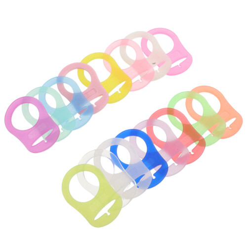 80Pcs Versatile Silicone Pacifier Rings Soft Multi Colored Baby Clips 2