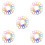 80Pcs Versatile Silicone Pacifier Rings Soft Multi Colored Baby Clips 6
