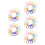 80Pcs Versatile Silicone Pacifier Rings Soft Multi Colored Baby Clips 7