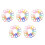 80Pcs Versatile Silicone Pacifier Rings Soft Multi Colored Baby Clips 9
