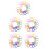 80Pcs Versatile Silicone Pacifier Rings Soft Multi Colored Baby Clips 10