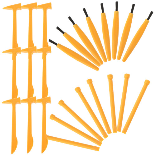 150Pcs Plastic Dinosaur Digging Kit Yellow Home Science Tool Set 1