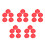 25Pcs Red Plastic Fire Detector Covers for Detector Protection 7
