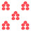 25Pcs Red Plastic Fire Detector Covers for Detector Protection 10
