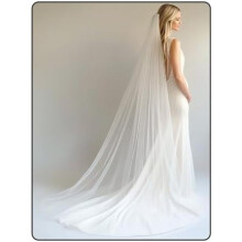 Cathedral Length Veil Bride Wedding Veils 1 Tier Bridal Long Tulle Chapel Veils for Women