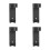 4Pcs Wall-Mounted Aluminum Hair Tool Storage Rack Silver for Home Use 4