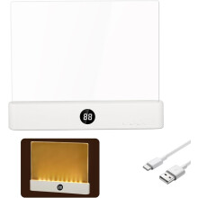 Lampe de lecture LED, bande lumineuse plate tricolore intelligente à intensité variable avec charge programmée