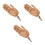 3Pièces Main Bois Articulée Posable Sculpture Marron 4