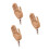 3Pièces Main Bois Articulée Posable Sculpture Marron 6